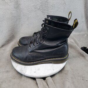 Dr Martens Shoes Womens Size EU 42 US 10 Black Leather Lace Up Combat Boots